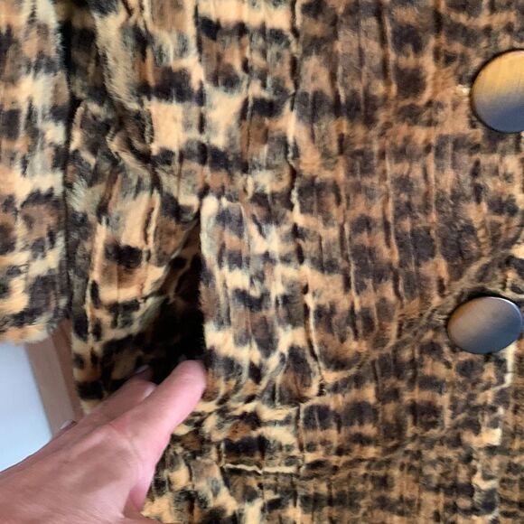 Ivy Jane faux fur leopard print peacoat - Picture 6 of 9